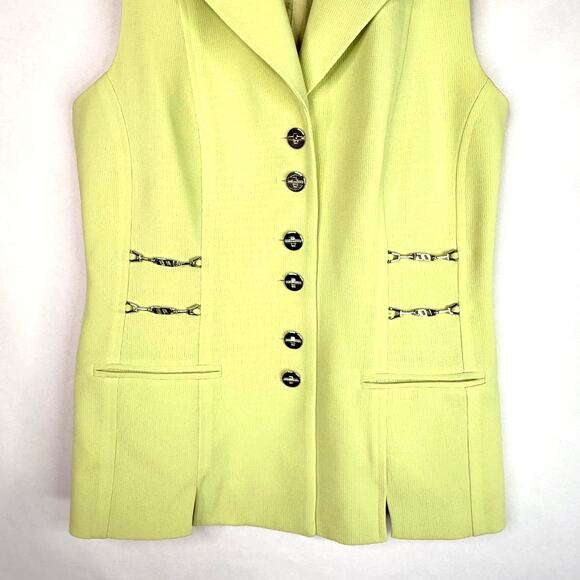 Nicole Alexander Lime Green Chain Vest 4 - Picture 6 of 9